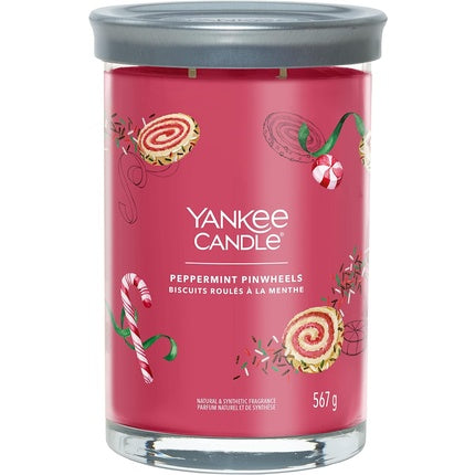Yankee Candle Signature Scented Candle Peppermint Pinwheels Large Tumbler Candle with Double Wicks Soy Wax Blend Long Burning Candle Perfect Gifts for Women