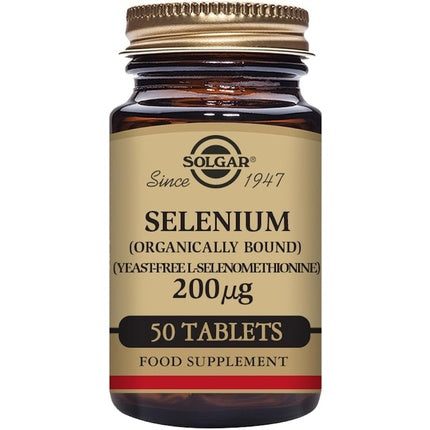 Solgar Selenium 200µg Tablets Healthy Hair and Nails Supports the Immune System Vegan and Gluten Free