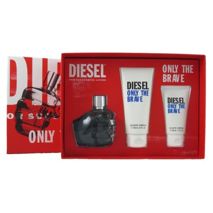 Diesel Only The Brave Set 75ml EDT Spray + 100ml + 50ml Shower Gel