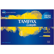 Tampax Compak Regular Applicator Tampons - Pack Of 32