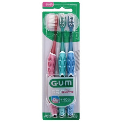 Gum Pro Sensitive 510 Trio Pack Ultra Soft Toothbrushes