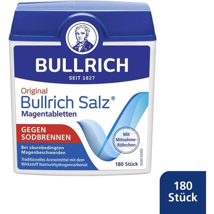 Bullrich Salt Quick Relief for Heartburn and Acid-Related Stomach Pain 180 Tablets
