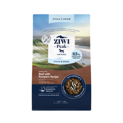 Ziwipeak Steam Dried Beef Dog Food 15 Kg