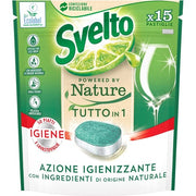 Svelto Powered By Nature Dishwasher Tablets 15 Pack Action
