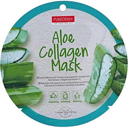 Purederm Aloe Collagen Mask with Aloe Vera, Collagen, and Vitamin E