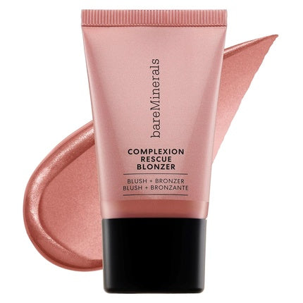 bareMinerals Complexion Rescue Liquid Blonzer Blush Bronzer Hybrid Sun-Kissed Glow Buildable Face Cheeks Gel-Cream Vegan Kiss of Mauve 0.5 Ounce