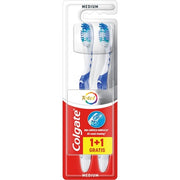 COLGATE Total Toothbrush Medium Complete and Thorough Cleaning Removes Plaque Tongue and Cheek Cleaner Removes Odor Causing Bacteria