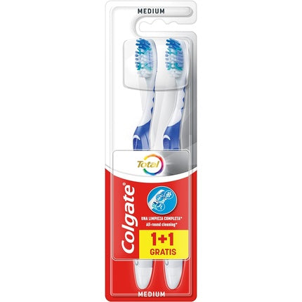 COLGATE Total Toothbrush Medium Complete and Thorough Cleaning Removes Plaque Tongue and Cheek Cleaner Removes Odor Causing Bacteria