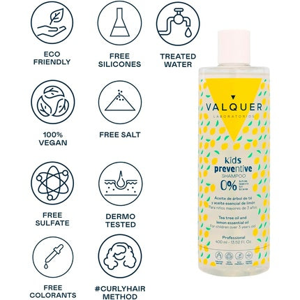 Valquer Laboratorios Preventive Child School Shampoo with Tea for Lice