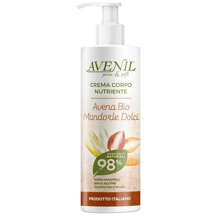 Avenil Nourishing Body Cream with Organic Oats and Sweet Almonds 400ml