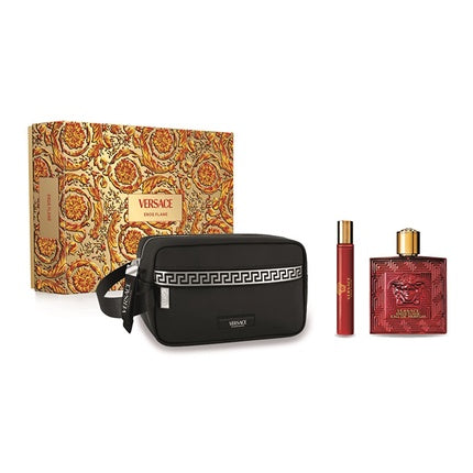 Versace Eros Flame Eau De Parfum Spray Set 100 Ml 10 Ml Cosmetic Bag