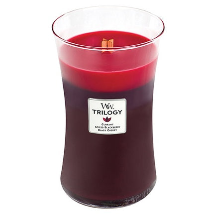 Woodwick Sun Ripened Berries Trilogy Vase Scented Candle 6095 G