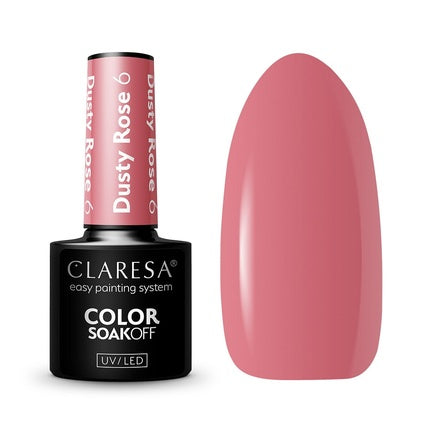 Claresa Soak Off Uv/Led Dusty Rose Hybrid Nail Polish 006 5g