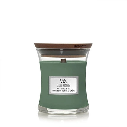 Woodwick Mint Leaves & Oak Vase Scented Candle 85 G