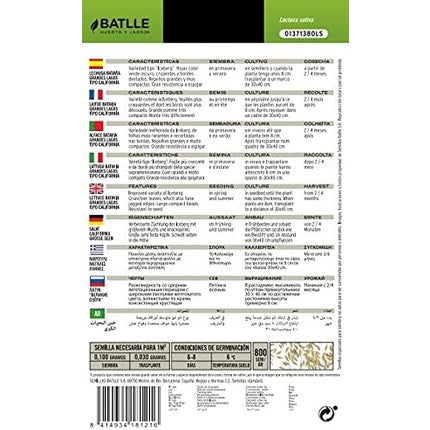 Semillas Batlle Lettuce BIG LAKES Great Lakes California Type