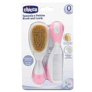 Chicco Brush And Comb Natural Hair Rose 0 Months