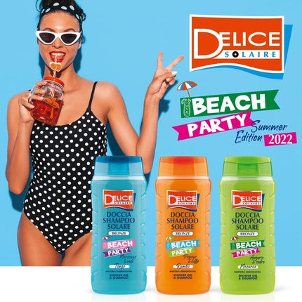DELICE SOLAIRE Bronze Beach Party Rumba Solar Shampoo 300ml Papaya and Coffee