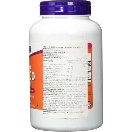 NOW Buffered Vitamin C-1000 180 Tablets