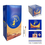 Fiammiferi Familiari Le Tre Stelle Matchsticks 100 Pack Of 50 Pieces