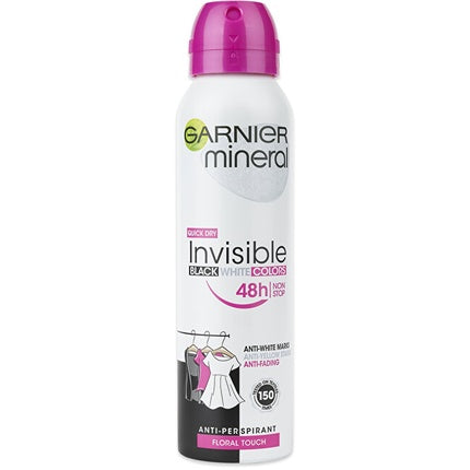 Garnier Invisible 48 Hour Antiperspirant Mineral Deodorant Spray 150 Ml For Longlasting Freshness