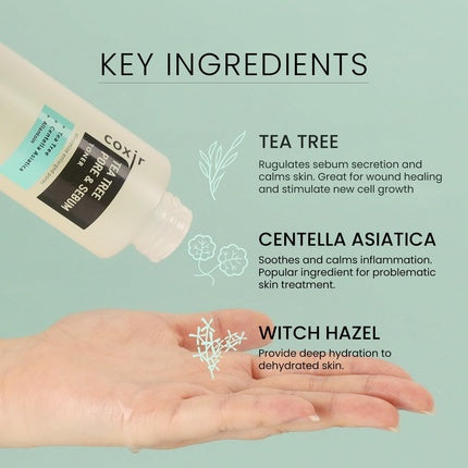 COXIR Tea Tree Pore and Sebum Toner 150ml 5.07oz