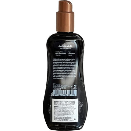 Australian Gold SPF 6 Spray Gel Sunscreen with Instant Bronzer 237ml