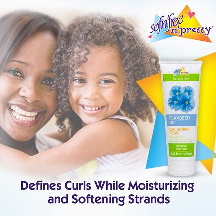 Sofn'Free n'Pretty Flaxseed Oil Curl Defining Cream for Natural Hair 8.45 Fl Oz