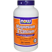 Now Foods Magnesium & Calcium with Zinc and Vitamin D 250 Tablets