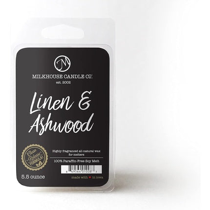 Milkhouse Candle Company Linen & Ashwood Creamery Collection Soy Wax Fragrance Melts 5.5 Ounce