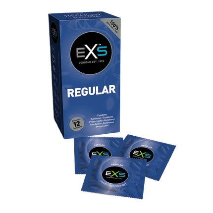 Exs Regular Unscented Condoms - 12 Pieces