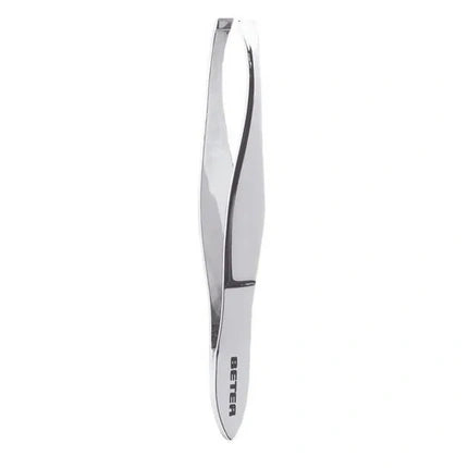 Beter Chrome Plated Straight Tip Tweezers Precision Beauty Tool