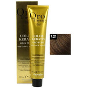 FANOLA Oro Puro Therapy Color Keratin Hair Color 100ml 7.31 Medium Blonde Sand