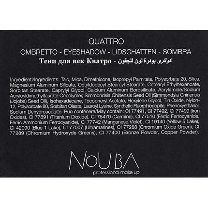 Nouba Four 626 Palette Eyeshadow Cosmetic Per Gli Eyes