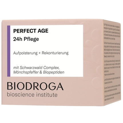 Biodroga Firming Anti Aging Skincare 24h Care 50ml - Moisturizer Anti Wrinkle Face Care Vegan Perfect Age Bioscience Institute