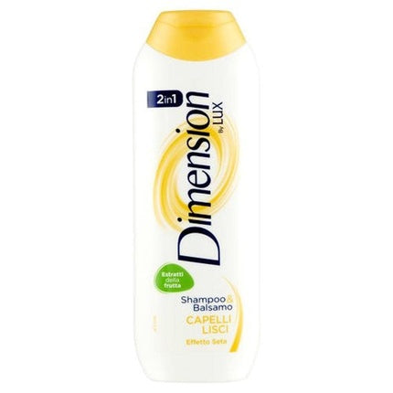 Dimension By Lux 2-in-1 Shampoo & Conditioner with Active Fruit Extracts for Smooth Hair 250ml