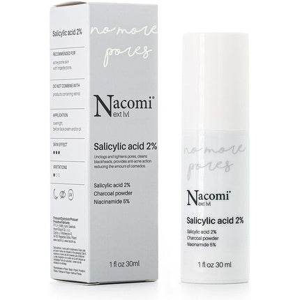 Nacomi Salicylic Acid Serum 2% 30ml - De-Accumulates and Narrows Pores