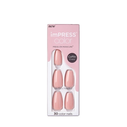 Kiss Impress Color Press-On Manicure Fake Nails, Sumptuous, 30 Count