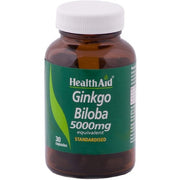 HealthAid Ginkgo Biloba Extract 5000mg 30 Capsules