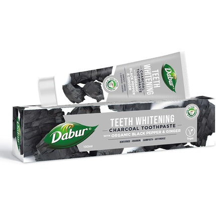 Dabur Teeth Whitening Charcoal Toothpaste with Organic Black Pepper & Ginger 100ml