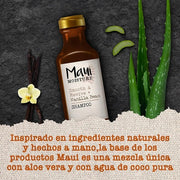 Maui Moisture Smoothing Vanilla Bean Shampoo 385ml Moisturizing Hair Care with Vanilla Bean, Cocoa Butter, and Kukui Nut Oil - Vegan Curl Shampoo without Silicones and Sulfates