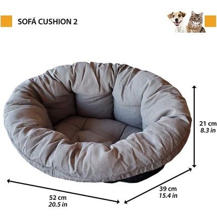 Ferplast Sofa' Dog and Cat Bed Pillow Cotton Padded Cushion Mat Taupe