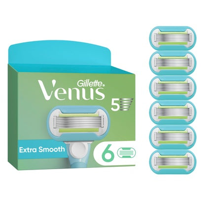 Venus Gillette Venus Extra Smooth Razor Blades - Green/White - 6 Pieces