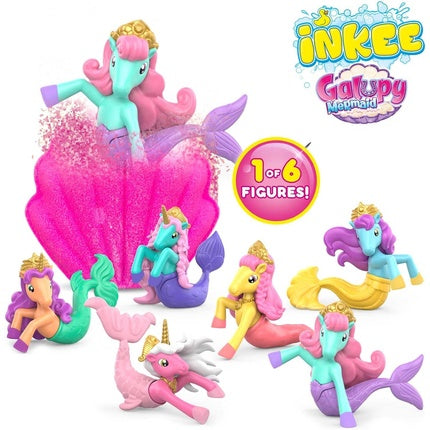 INKEE GALUPY MERMAID Mermaid Bath Bomb with Surprise, Kids Bath Bomb in Shell Shape with Mermaid Figures & Cotton Candy Scent