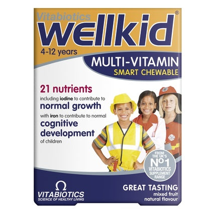 Vitabiotics Wellkid Multi-Vitamin Dietary Supplement Supporting Children's Health - 30 Tablets