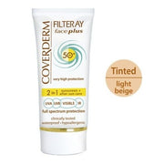 Coverderm 2in1 Face Plus SPF50+ Tinted Sunscreen and After Sun Light Beige 50ml