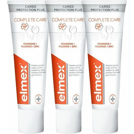 Elmex Caries Protection Plus Complete Care Trio Toothpaste 3 X 75 Ml