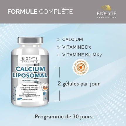 Biocyte Liposomal Calcium Food Supplement for Bone Structure
