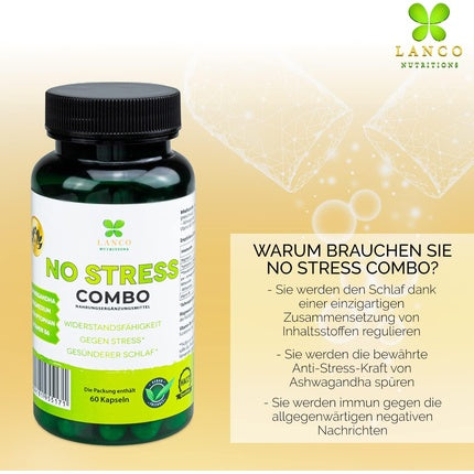 Lanco No Stress Combo Anti-Stress Capsules with Ashwagandha and Magnesium