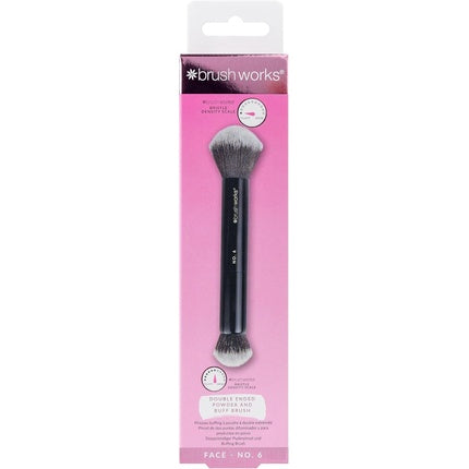 Brushworks No. 6 Double Ended Powder and Buff Brush