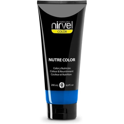 Nirvel NUTRE COLOR FLUOR Professional Mask 200ml - Temporary Coloring for Nutrition and Brightness Small Blue